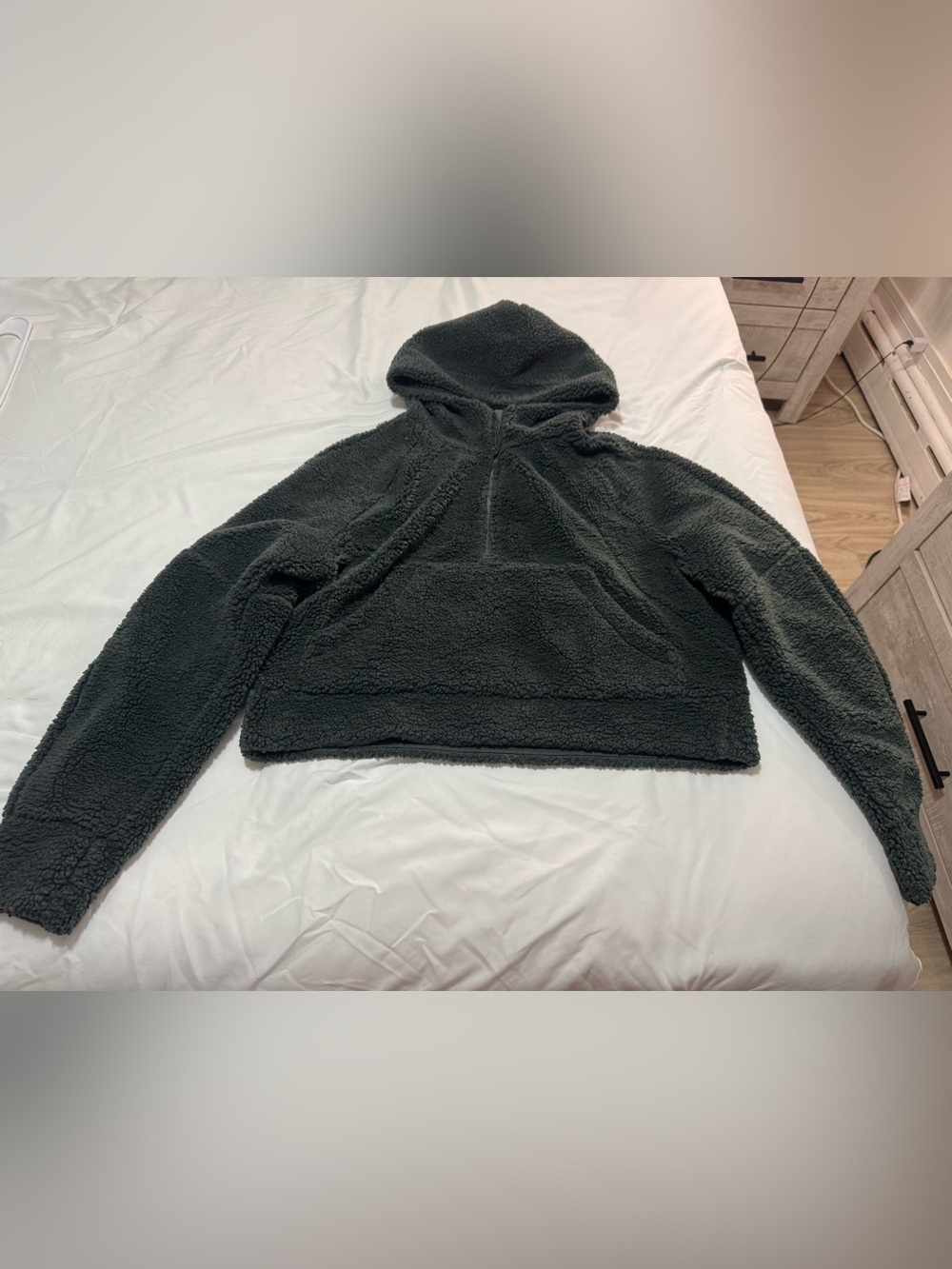 Lululemon Scuba Oversized Half-Zip Fleece Hoodie - Dark Forest
